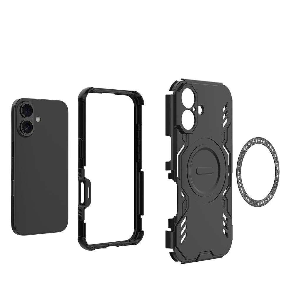 Hybrid Military Grade Shockproof Protection PC-TPU MagSafe Cover for Apple iPhone 16
