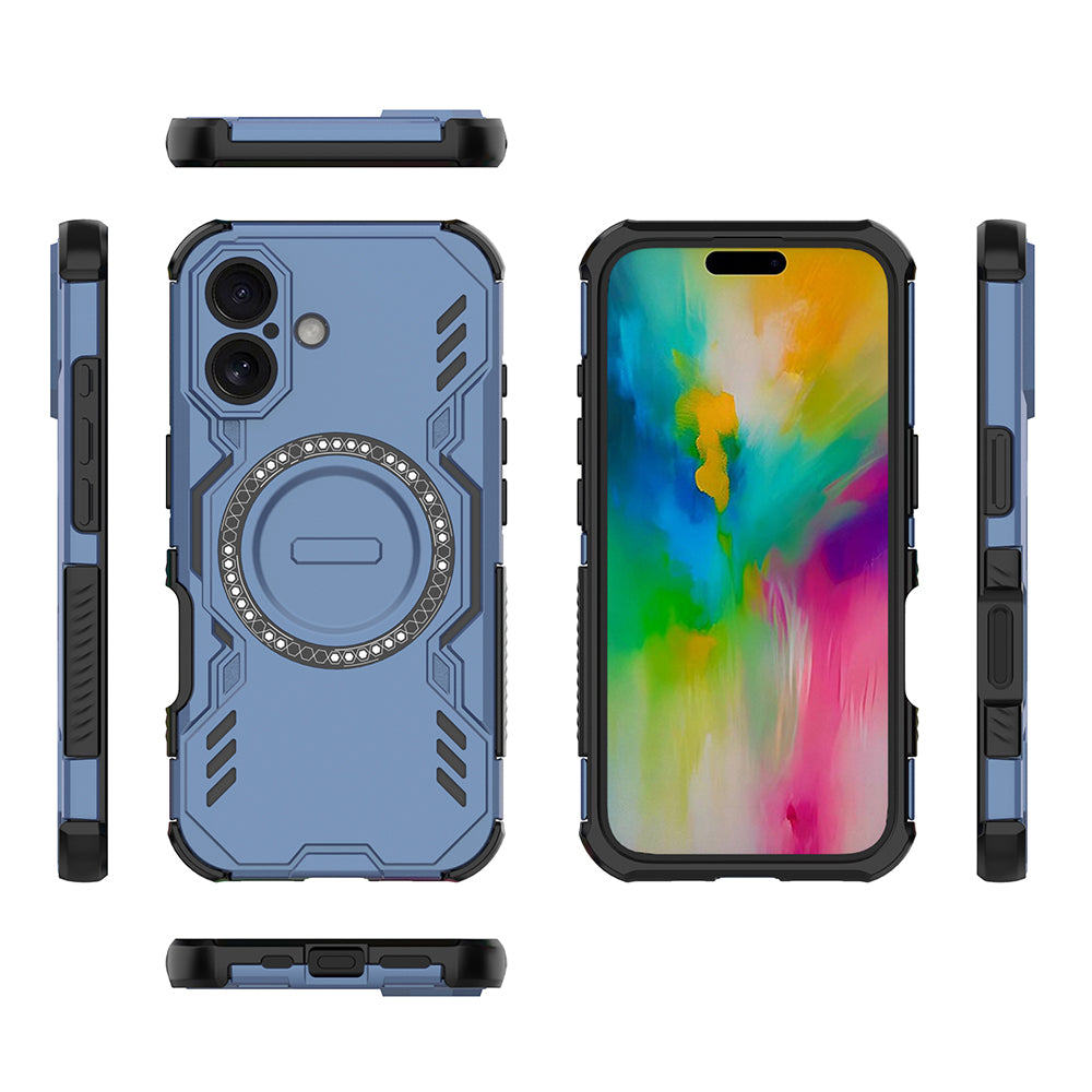 Hybrid Military Grade Shockproof Protection PC-TPU MagSafe Cover for Apple iPhone 16