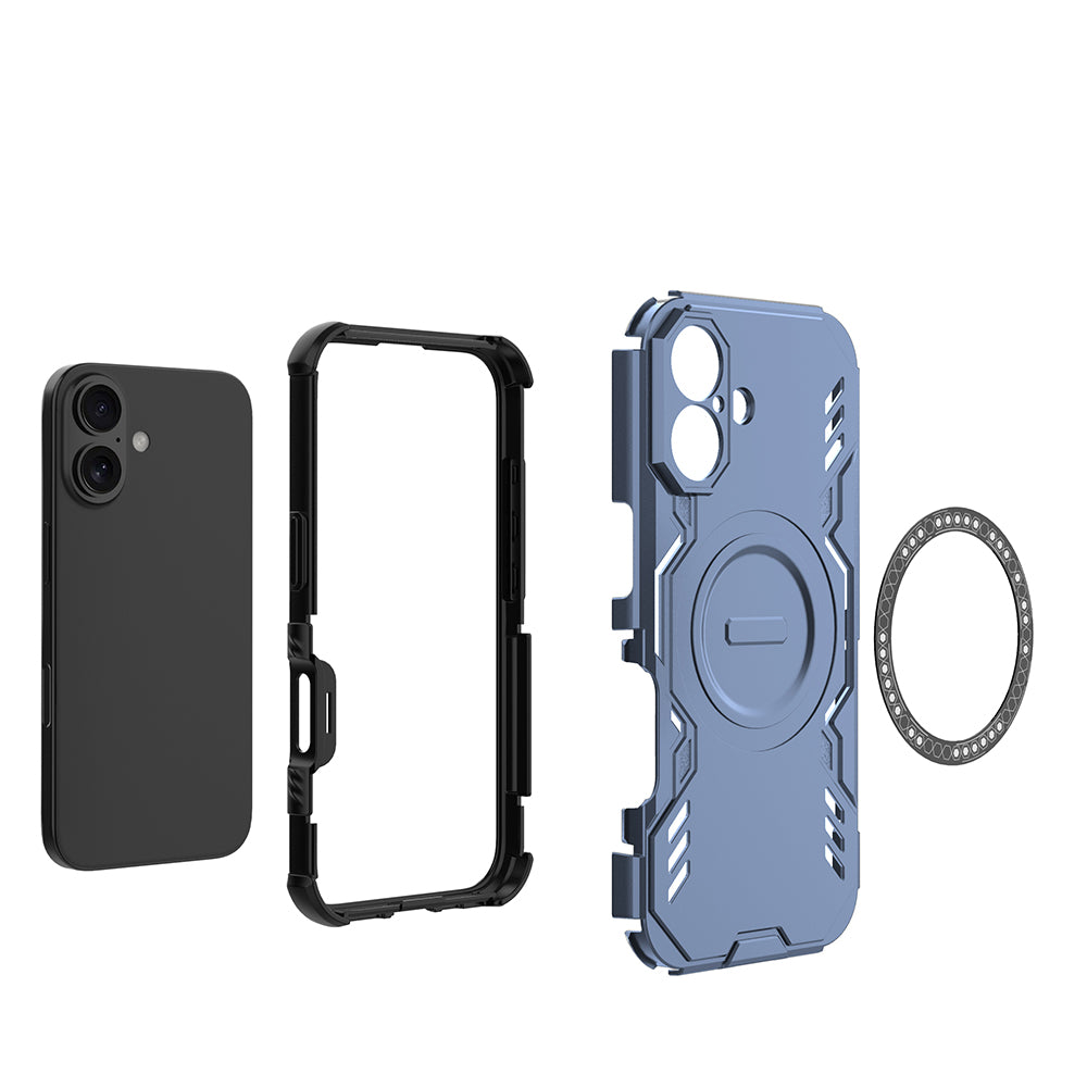 Hybrid Military Grade Shockproof Protection PC-TPU MagSafe Cover for Apple iPhone 16