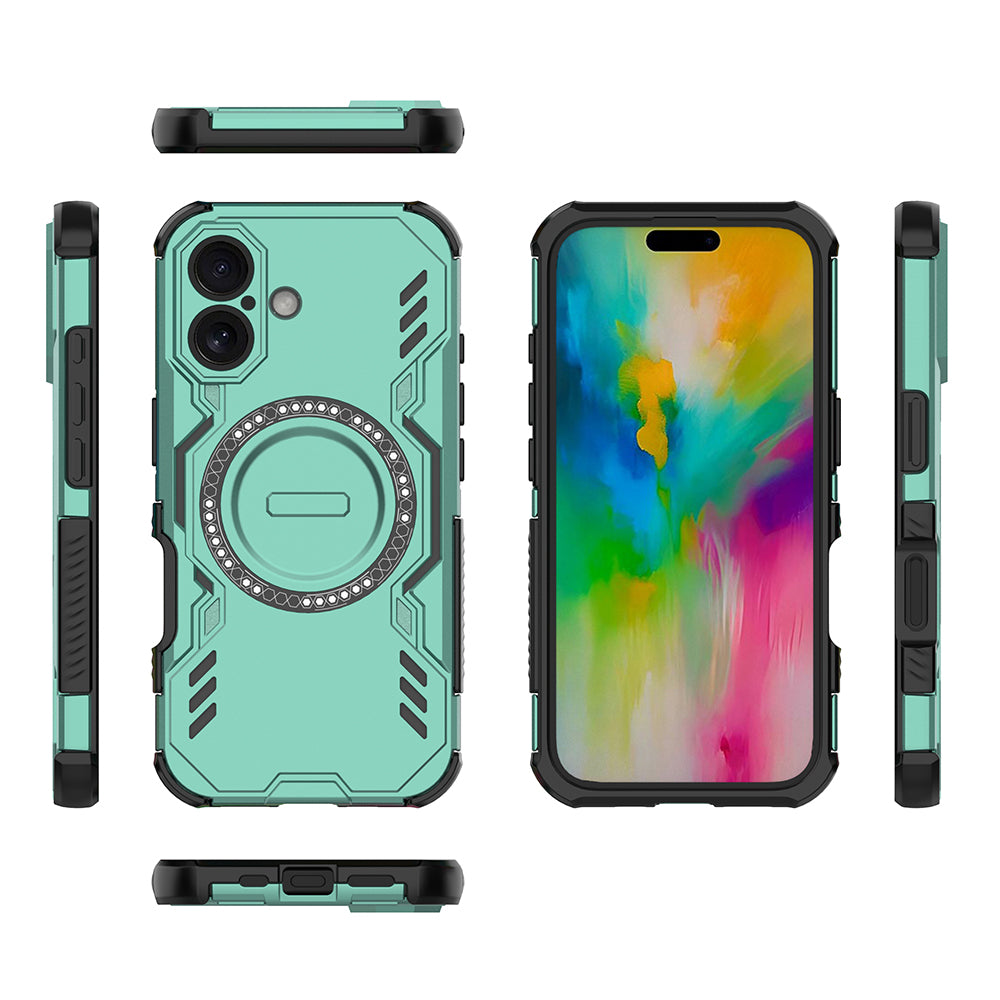Hybrid Military Grade Shockproof Protection PC-TPU MagSafe Cover for Apple iPhone 16