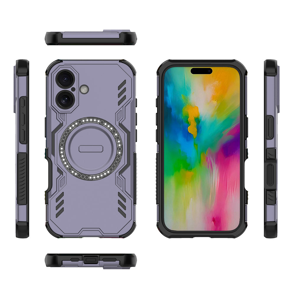 Hybrid Military Grade Shockproof Protection PC-TPU MagSafe Cover for Apple iPhone 16