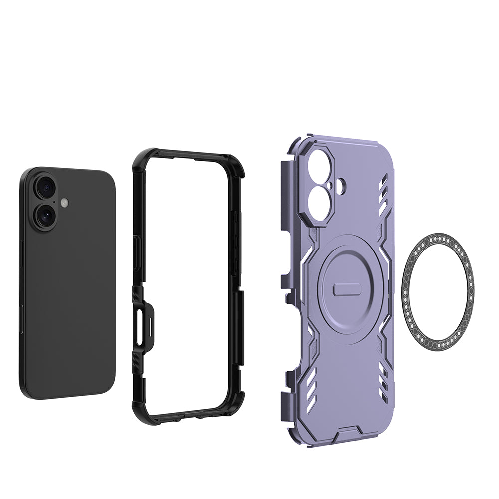 Hybrid Military Grade Shockproof Protection PC-TPU MagSafe Cover for Apple iPhone 16