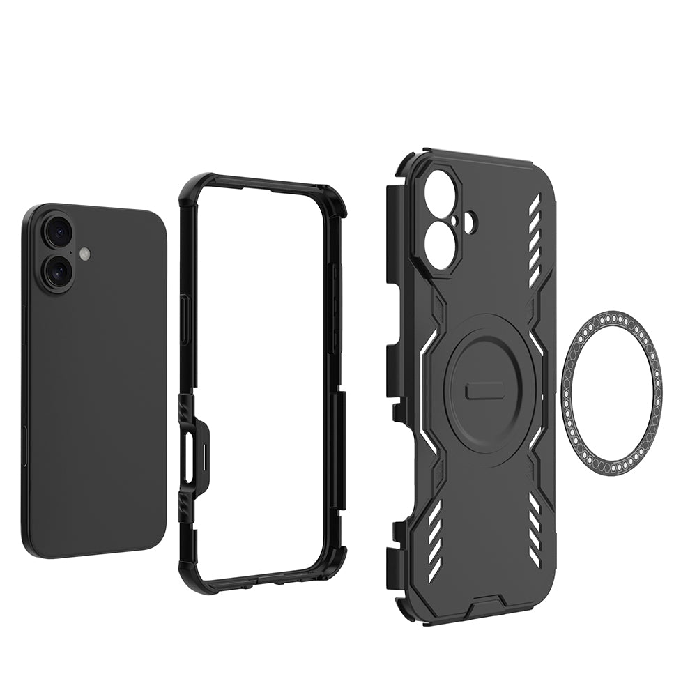 Hybrid Military Grade Shockproof Protection PC-TPU MagSafe Cover for Apple iPhone 16 Plus