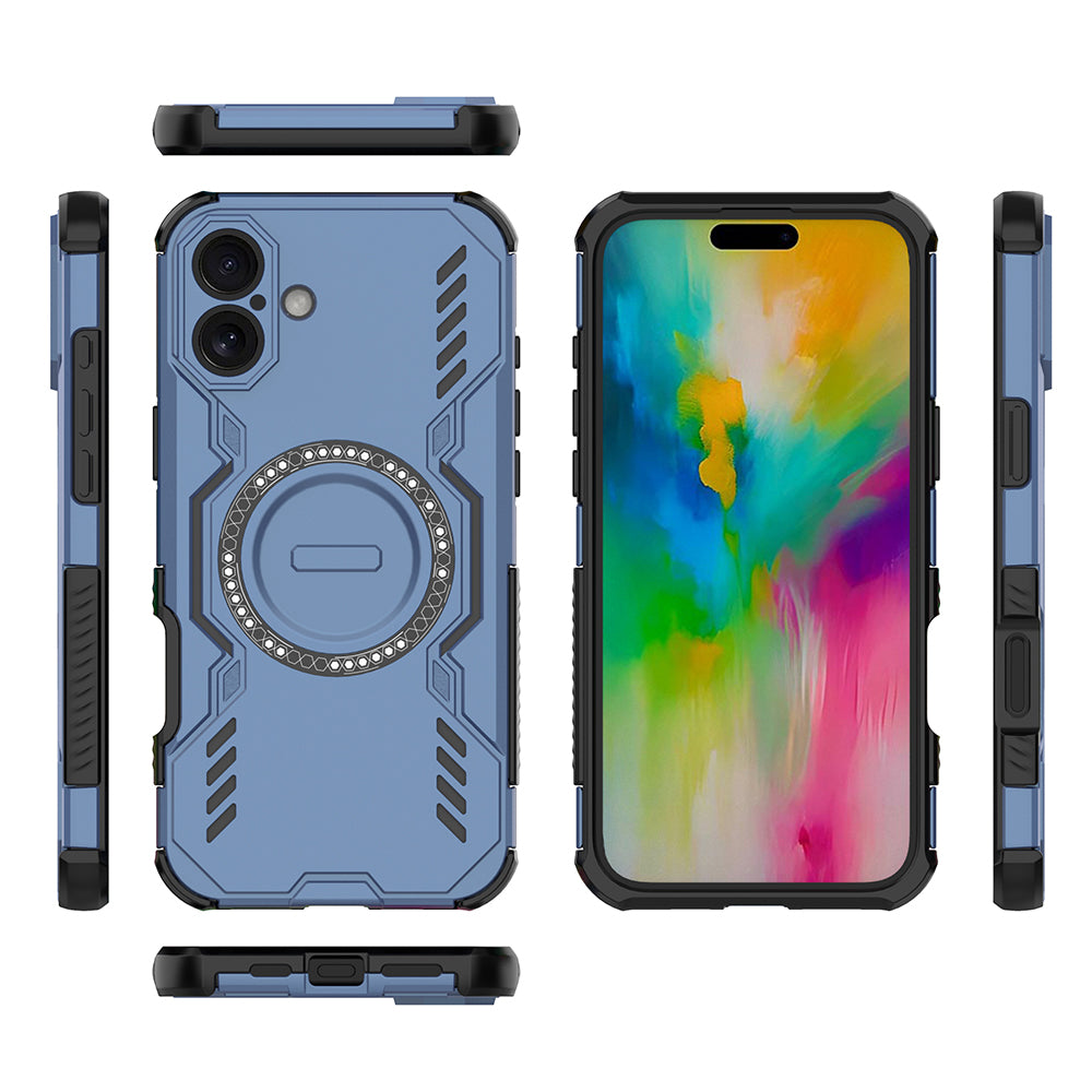 Hybrid Military Grade Shockproof Protection PC-TPU MagSafe Cover for Apple iPhone 16 Plus