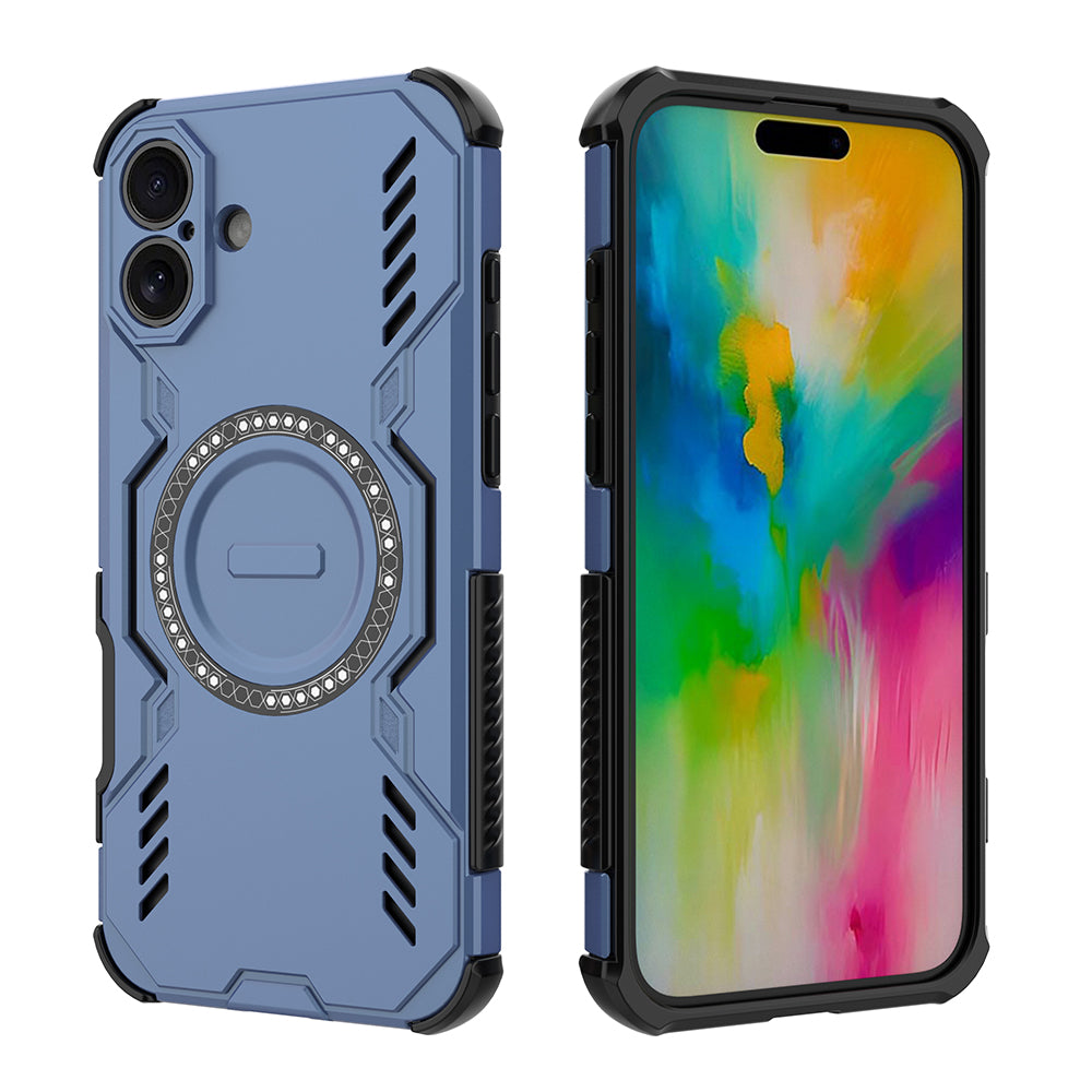 Hybrid Military Grade Shockproof Protection PC-TPU MagSafe Cover for Apple iPhone 16 Plus