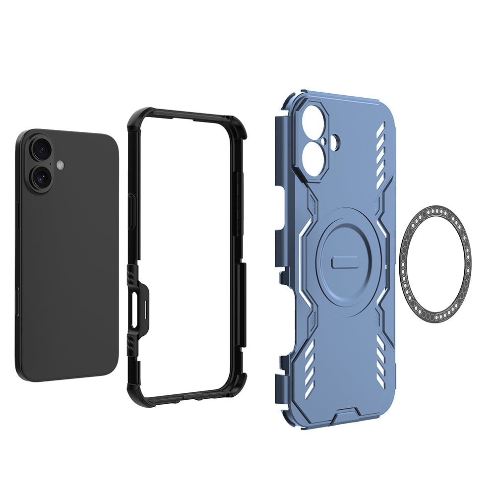 Hybrid Military Grade Shockproof Protection PC-TPU MagSafe Cover for Apple iPhone 16 Plus