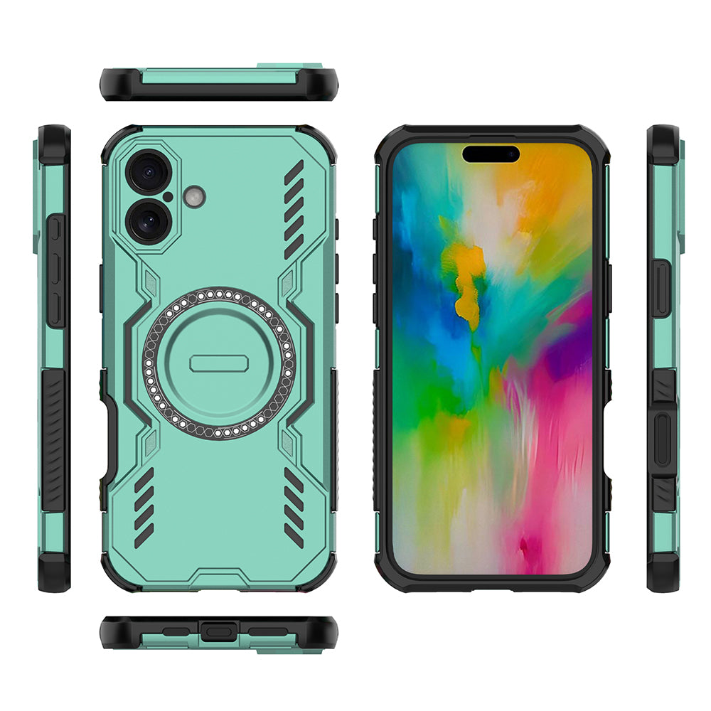 Hybrid Military Grade Shockproof Protection PC-TPU MagSafe Cover for Apple iPhone 16 Plus
