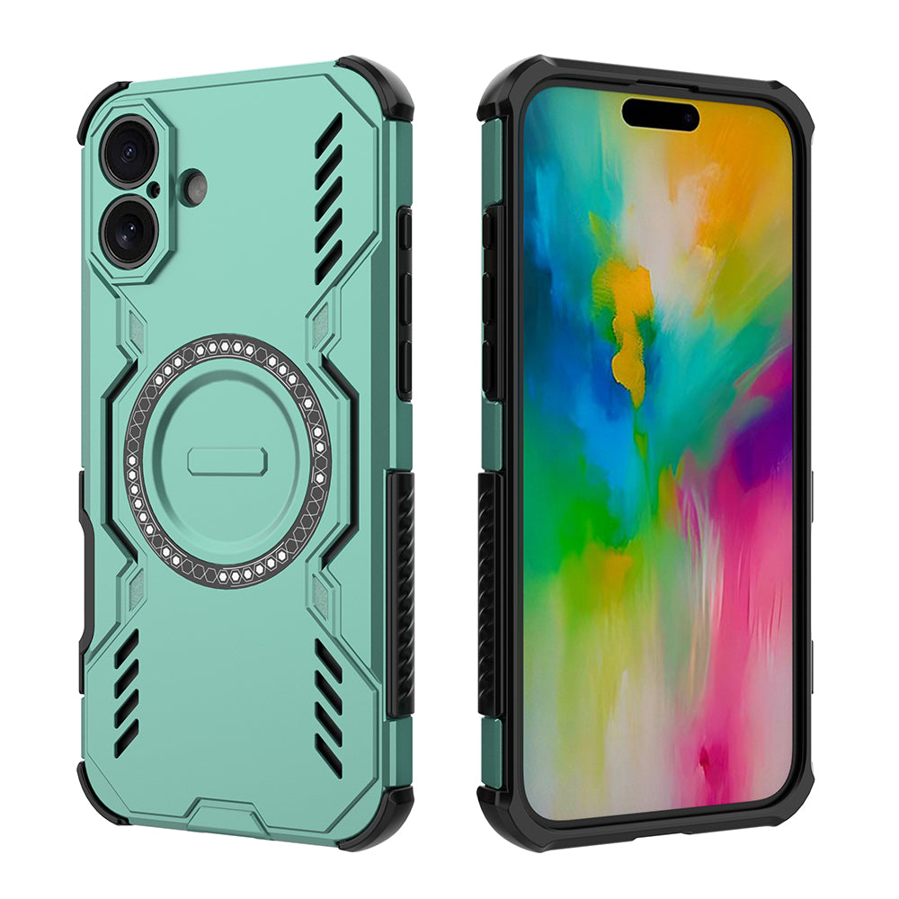Hybrid Military Grade Shockproof Protection PC-TPU MagSafe Cover for Apple iPhone 16 Plus