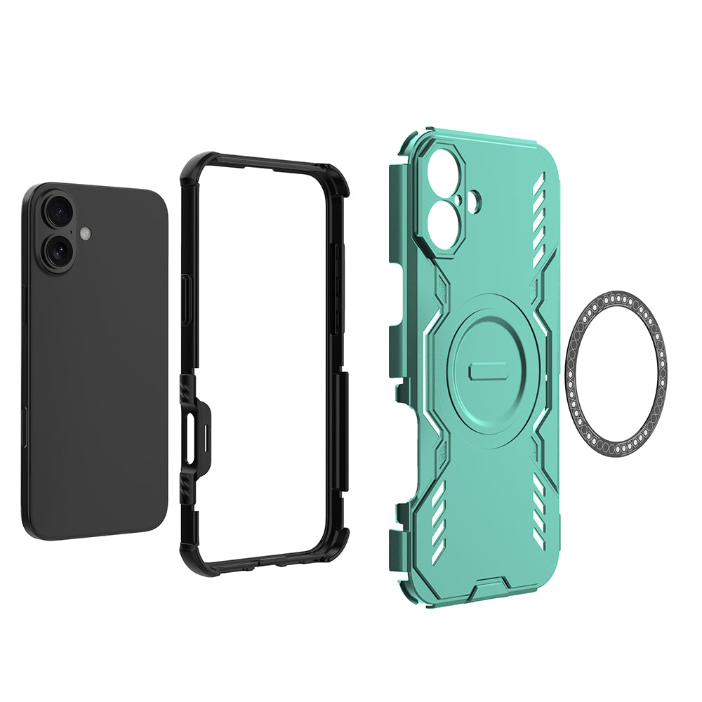 Hybrid Military Grade Shockproof Protection PC-TPU MagSafe Cover for Apple iPhone 16 Plus