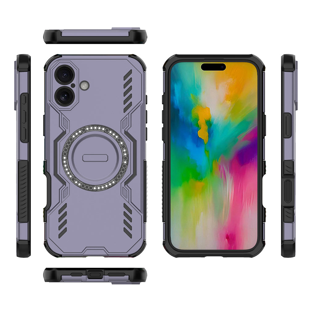 Hybrid Military Grade Shockproof Protection PC-TPU MagSafe Cover for Apple iPhone 16 Plus