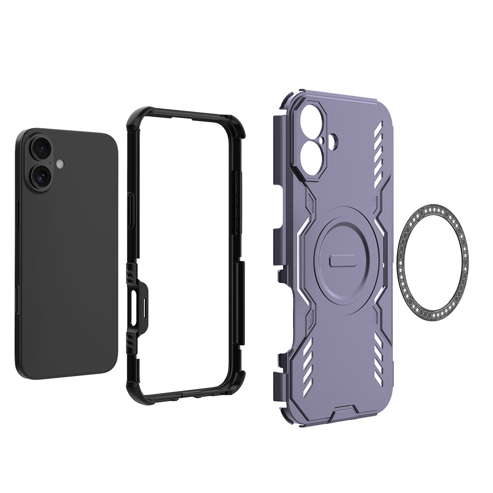 Hybrid Military Grade Shockproof Protection PC-TPU MagSafe Cover for Apple iPhone 16 Plus