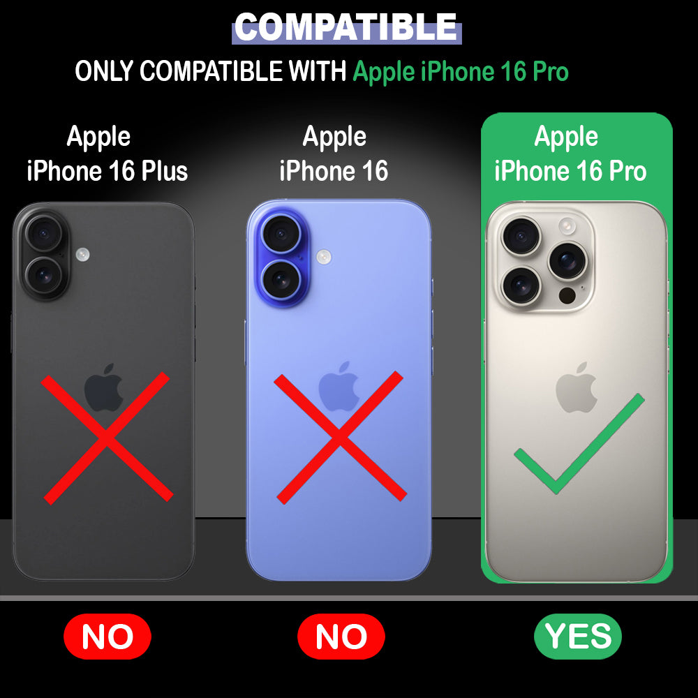 Hybrid Military Grade Shockproof Protection PC-TPU MagSafe Cover for Apple iPhone 16 Pro