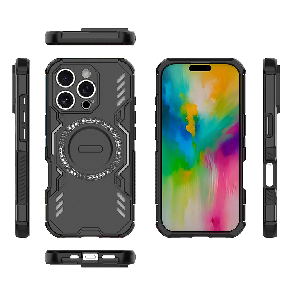 Hybrid Military Grade Shockproof Protection PC-TPU MagSafe Cover for Apple iPhone 16 Pro