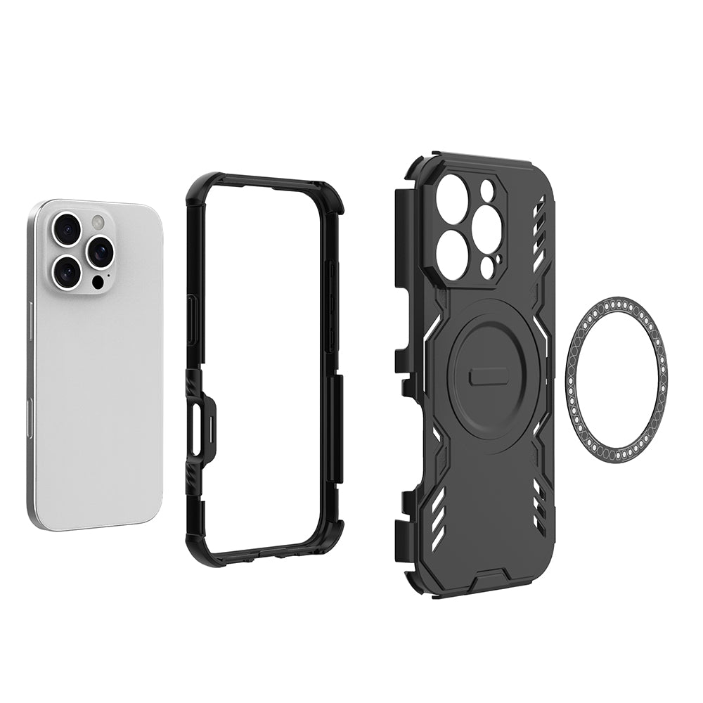 Hybrid Military Grade Shockproof Protection PC-TPU MagSafe Cover for Apple iPhone 16 Pro