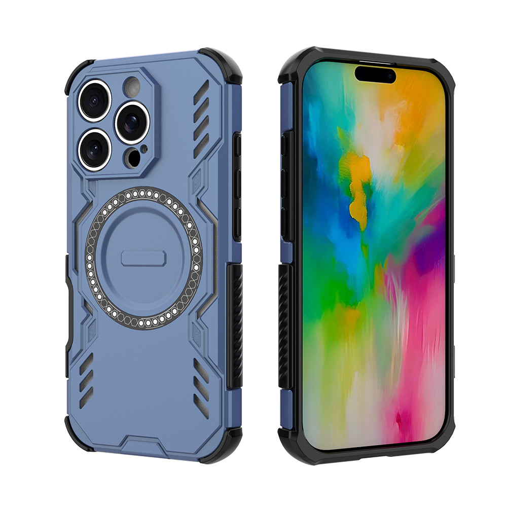 Hybrid Military Grade Shockproof Protection PC-TPU MagSafe Cover for Apple iPhone 16 Pro