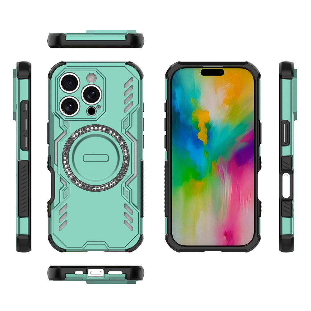 Hybrid Military Grade Shockproof Protection PC-TPU MagSafe Cover for Apple iPhone 16 Pro