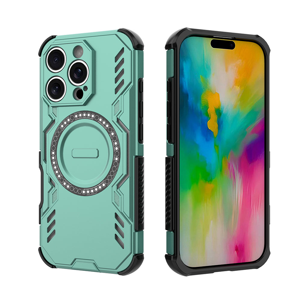 Hybrid Military Grade Shockproof Protection PC-TPU MagSafe Cover for Apple iPhone 16 Pro