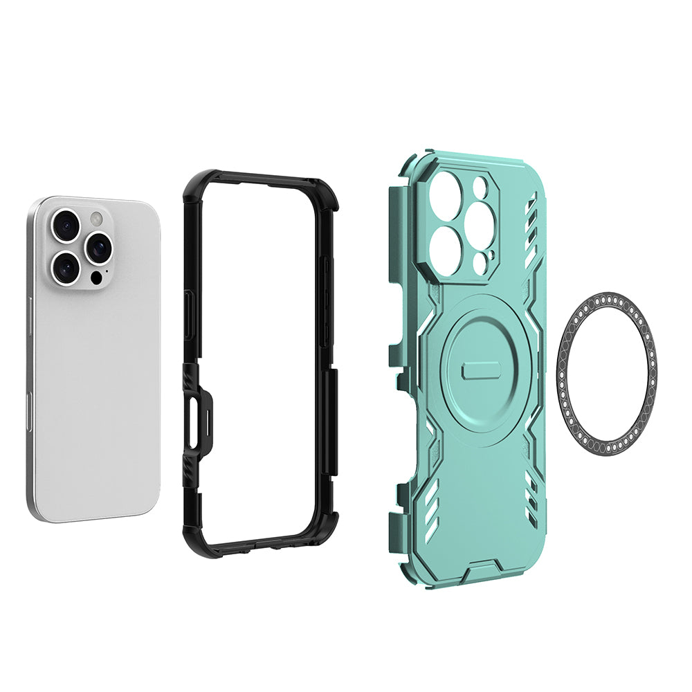 Hybrid Military Grade Shockproof Protection PC-TPU MagSafe Cover for Apple iPhone 16 Pro