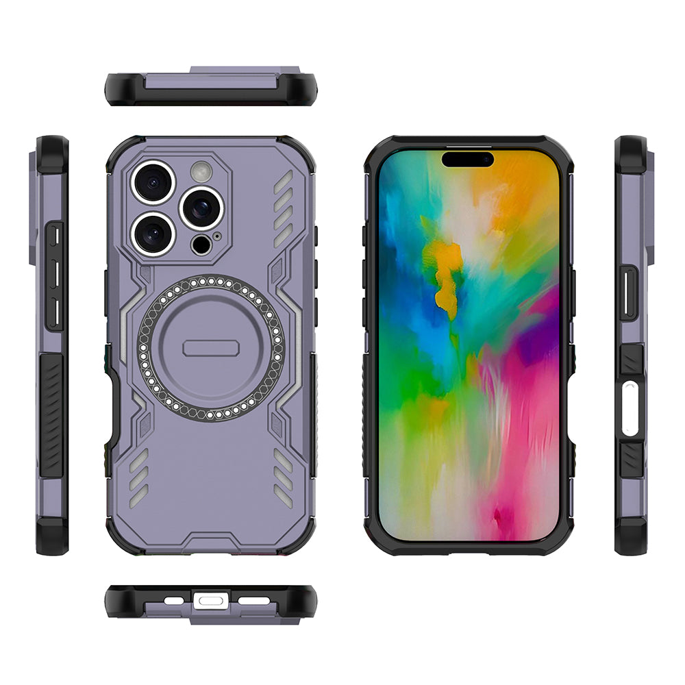 Hybrid Military Grade Shockproof Protection PC-TPU MagSafe Cover for Apple iPhone 16 Pro