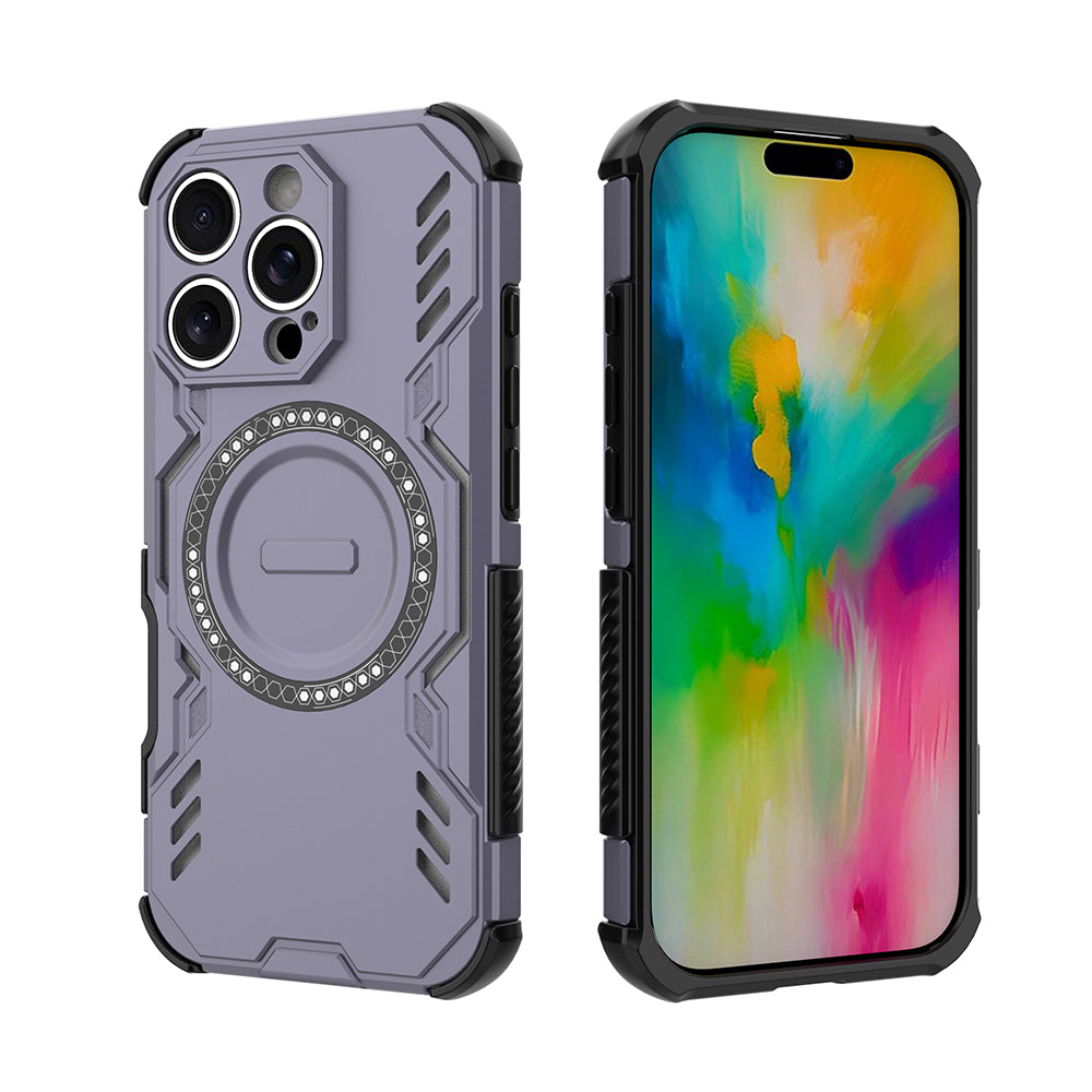Hybrid Military Grade Shockproof Protection PC-TPU MagSafe Cover for Apple iPhone 16 Pro