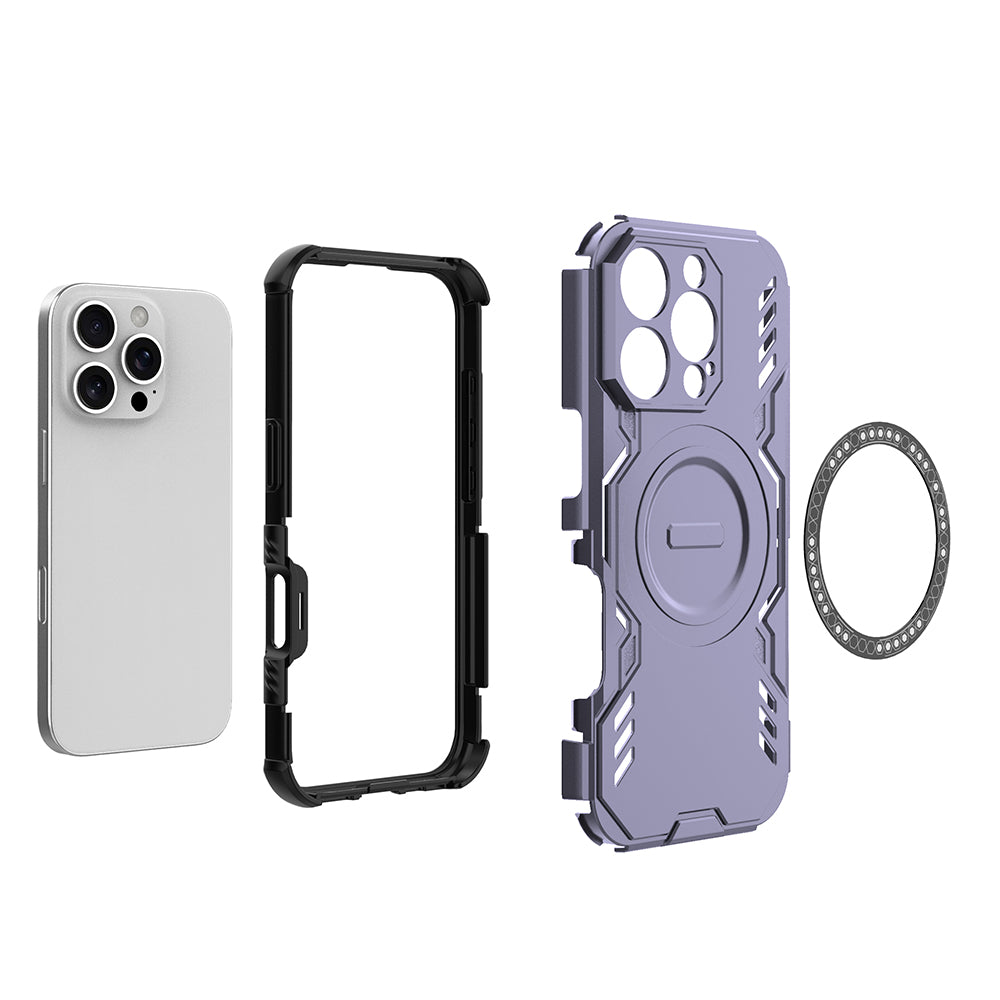 Hybrid Military Grade Shockproof Protection PC-TPU MagSafe Cover for Apple iPhone 16 Pro