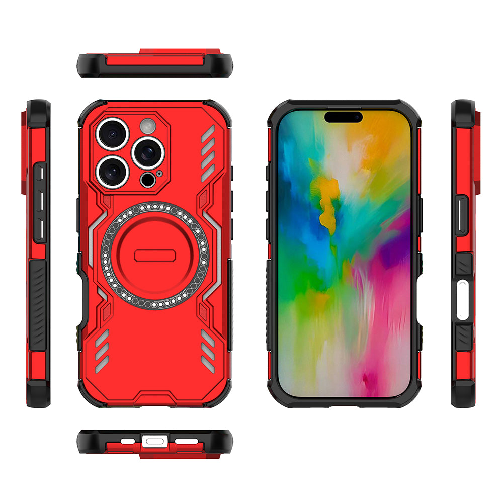 Hybrid Military Grade Shockproof Protection PC-TPU MagSafe Cover for Apple iPhone 16 Pro