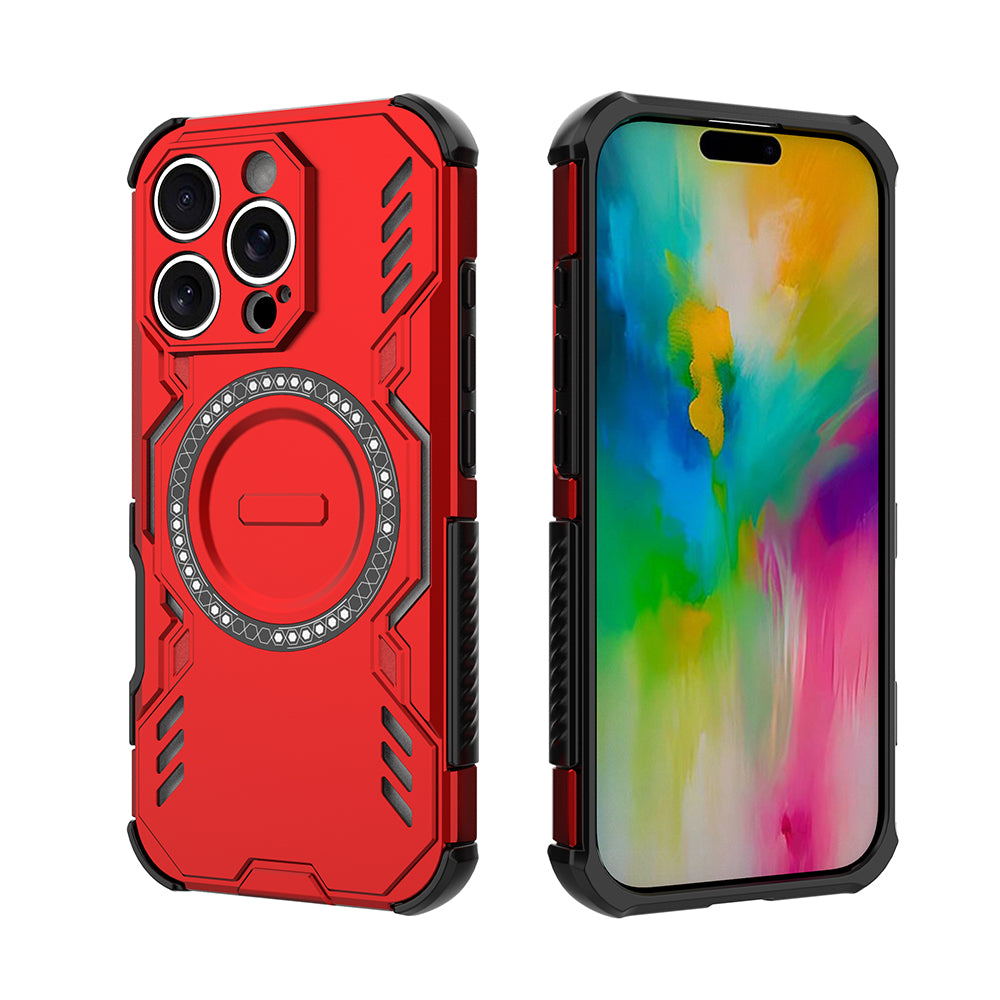Hybrid Military Grade Shockproof Protection PC-TPU MagSafe Cover for Apple iPhone 16 Pro