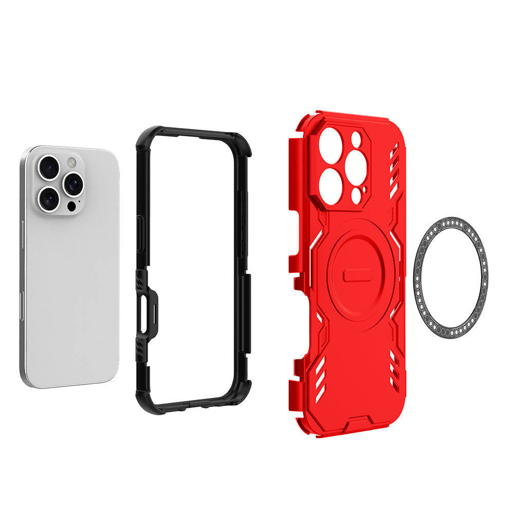 Hybrid Military Grade Shockproof Protection PC-TPU MagSafe Cover for Apple iPhone 16 Pro