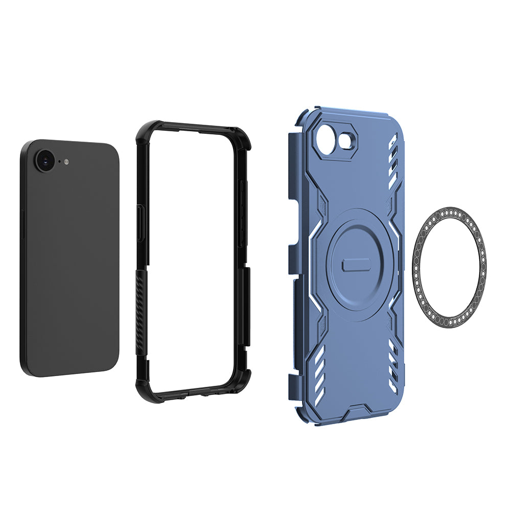 Hybrid Military Grade Shockproof Protection PC-TPU MagSafe Cover for Apple iPhone 16e
