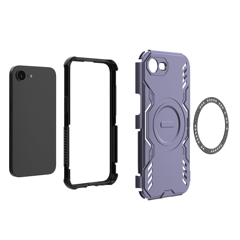 Hybrid Military Grade Shockproof Protection PC-TPU MagSafe Cover for Apple iPhone 16e