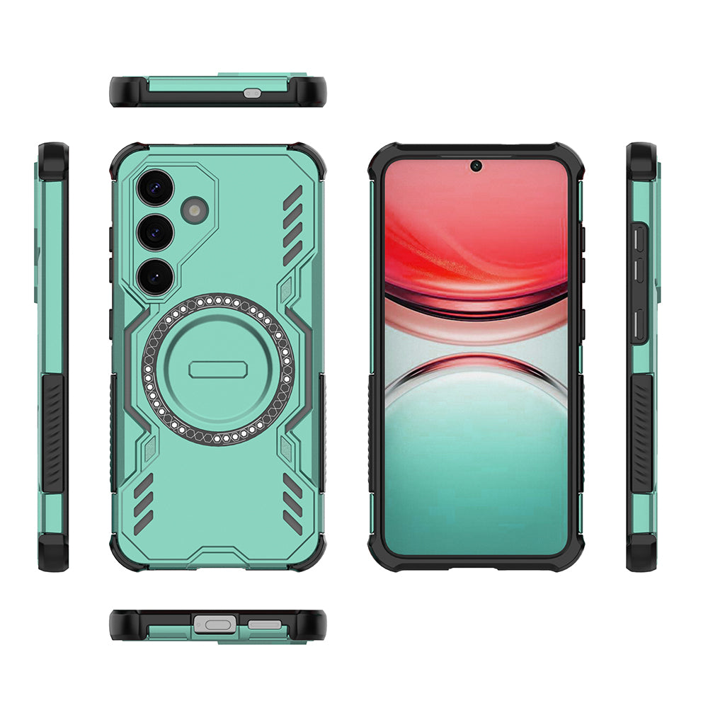 Hybrid Military Grade Shockproof Protection PC-TPU MagSafe Cover for Samsung Galaxy S25 5G