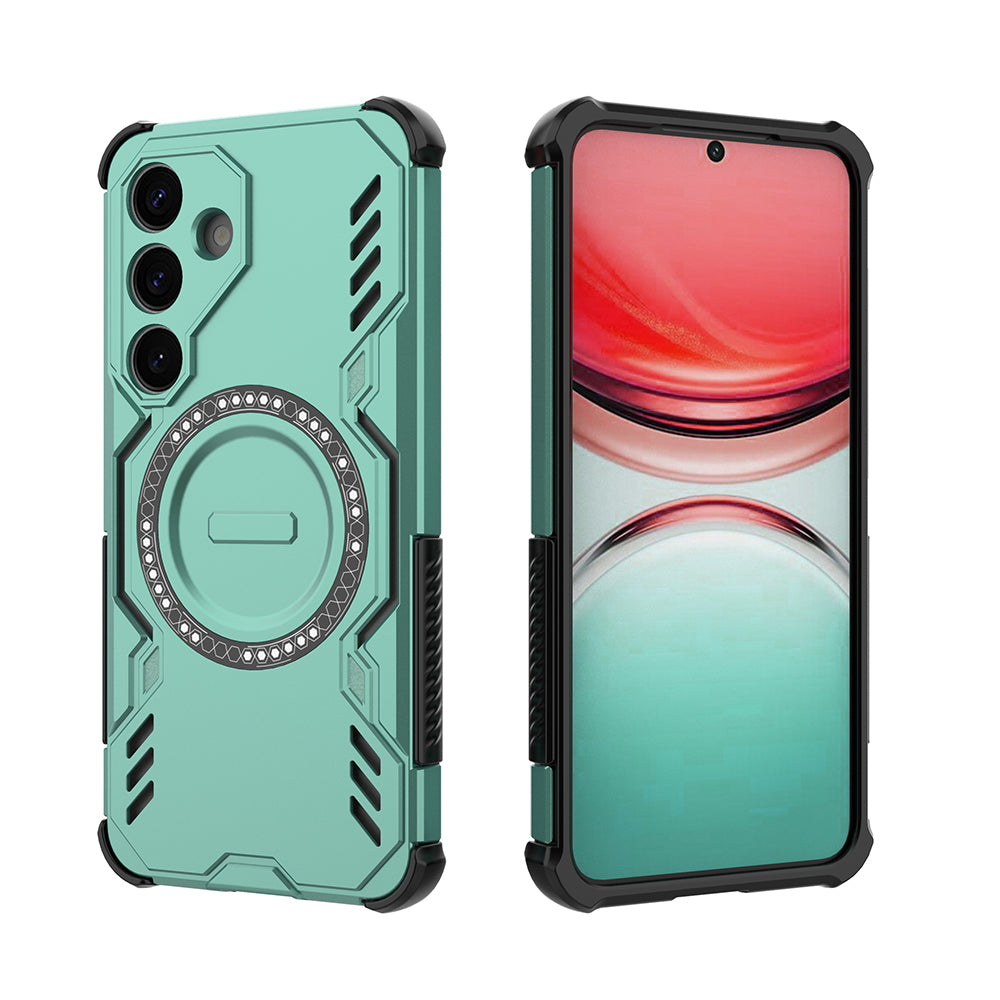 Hybrid Military Grade Shockproof Protection PC-TPU MagSafe Cover for Samsung Galaxy S25 5G