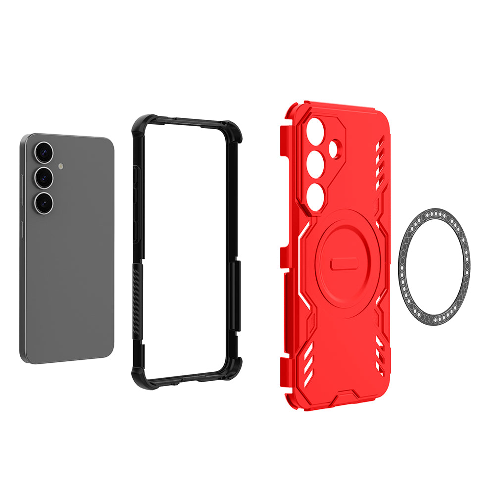 Hybrid Military Grade Shockproof Protection PC-TPU MagSafe Cover for Samsung Galaxy S25 5G
