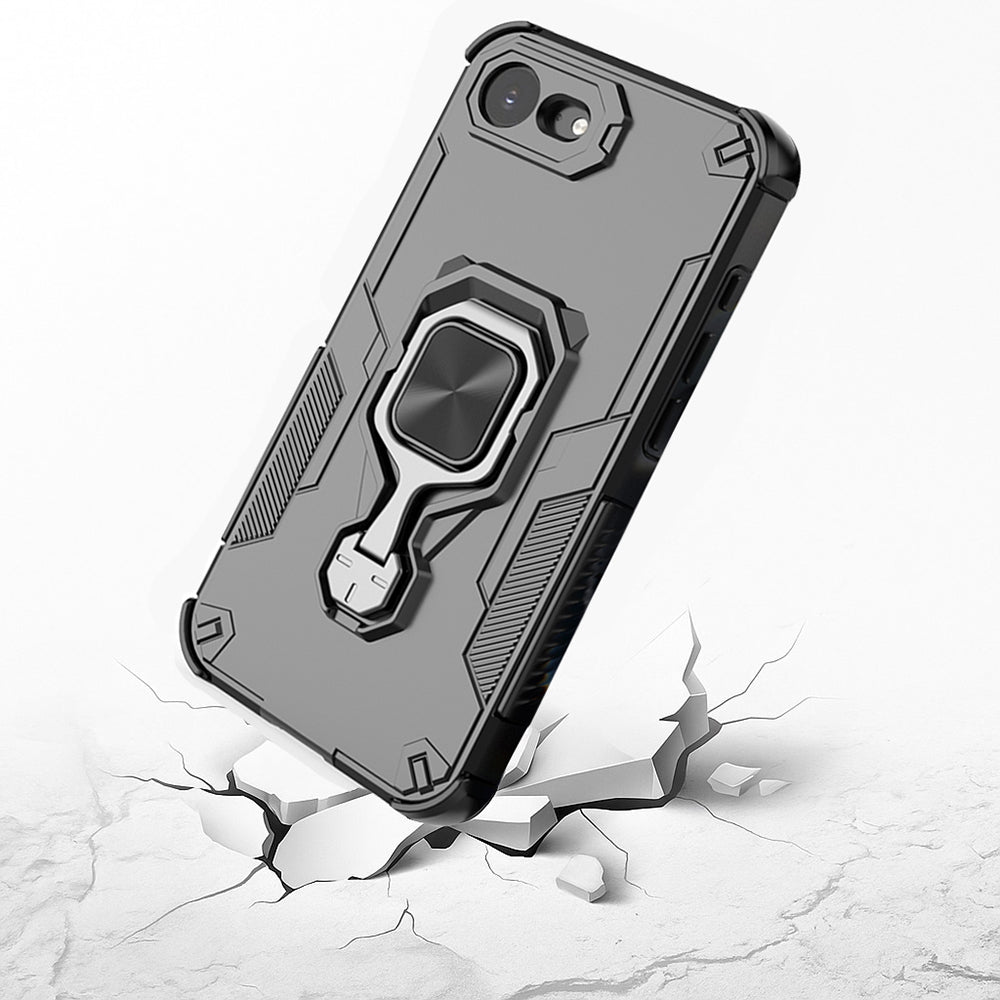 Hybrid Military Grade Armor Kickstand Rotating Ring Holder Case for Apple iPhone 16e