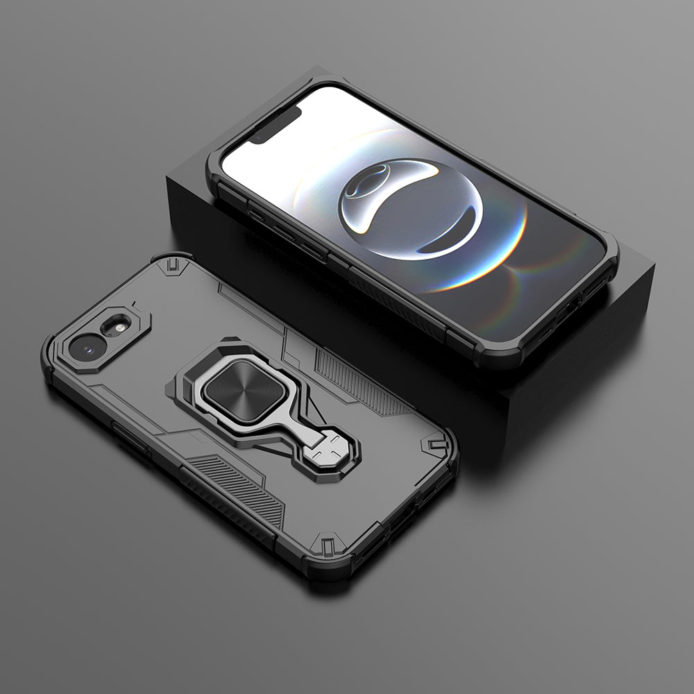 Hybrid Military Grade Armor Kickstand Rotating Ring Holder Case for Apple iPhone 16e