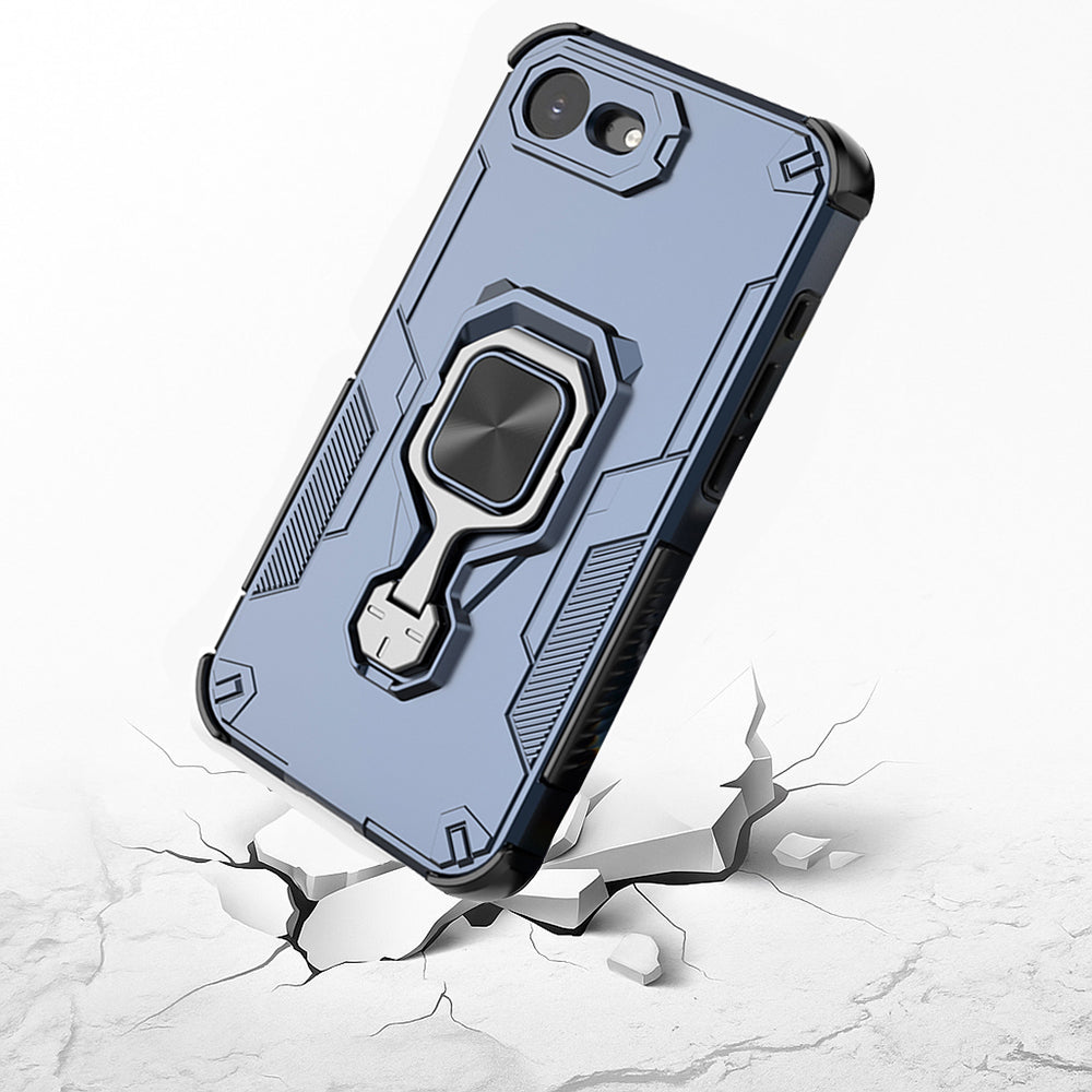 Hybrid Military Grade Armor Kickstand Rotating Ring Holder Case for Apple iPhone 16e