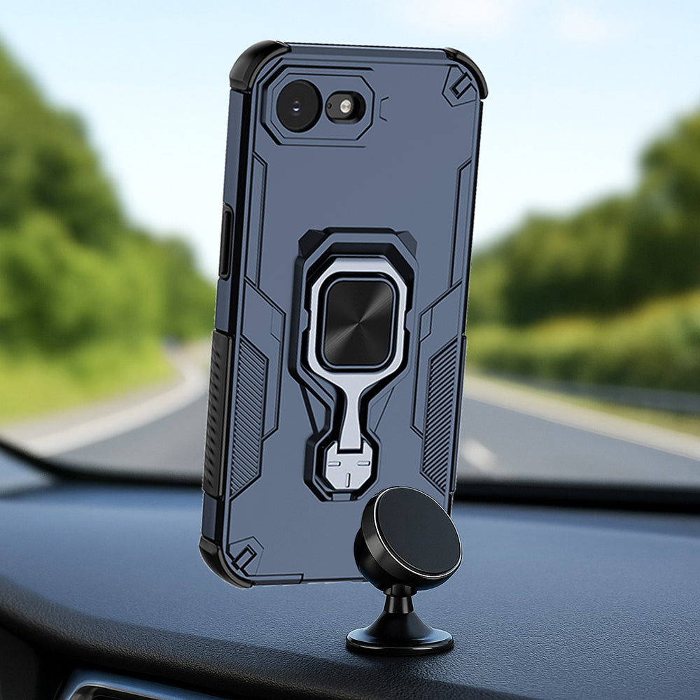 Hybrid Military Grade Armor Kickstand Rotating Ring Holder Case for Apple iPhone 16e