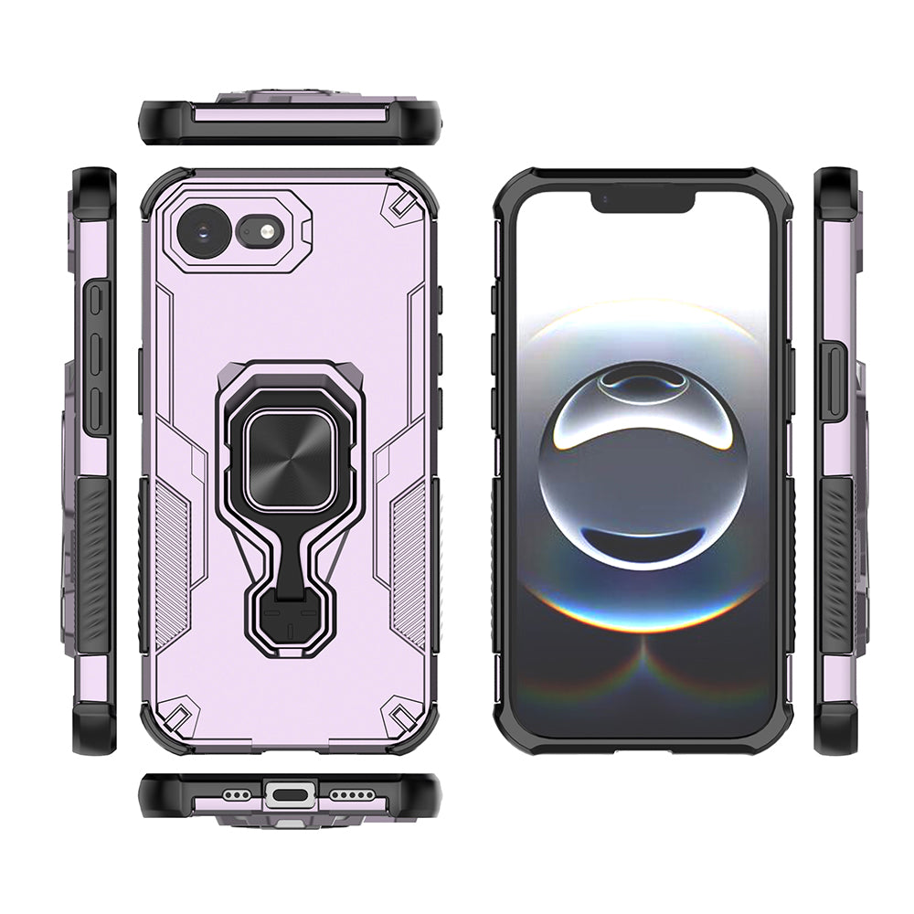 Hybrid Military Grade Armor Kickstand Rotating Ring Holder Case for Apple iPhone 16e