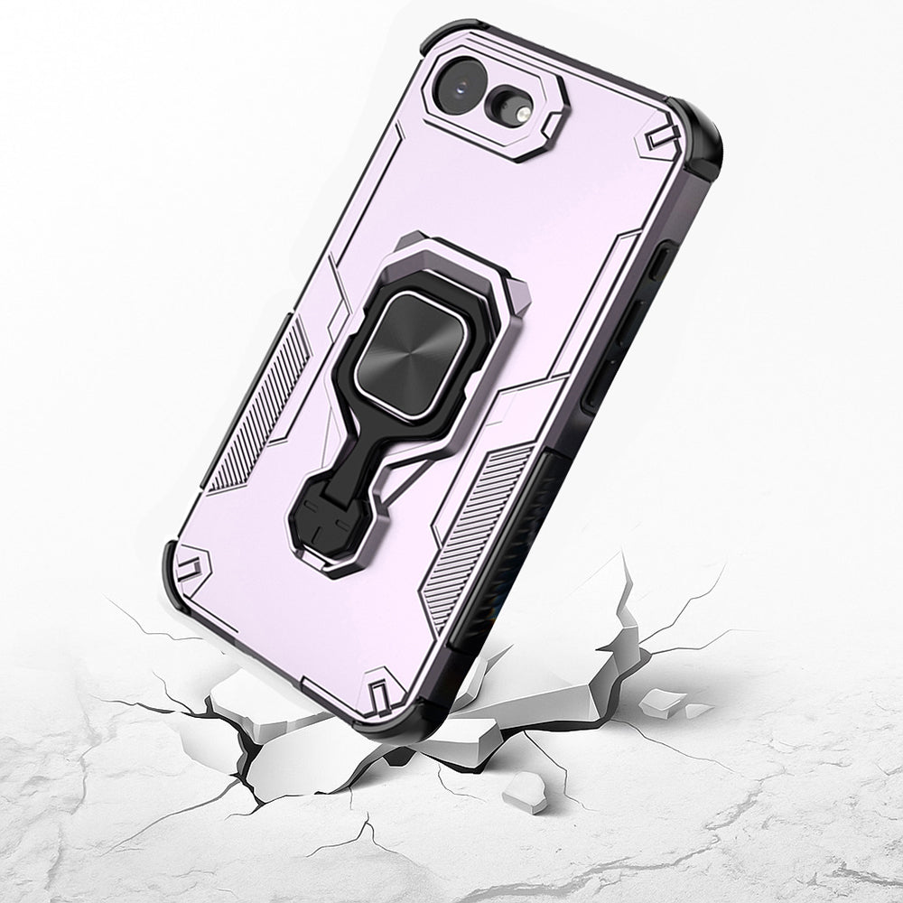 Hybrid Military Grade Armor Kickstand Rotating Ring Holder Case for Apple iPhone 16e