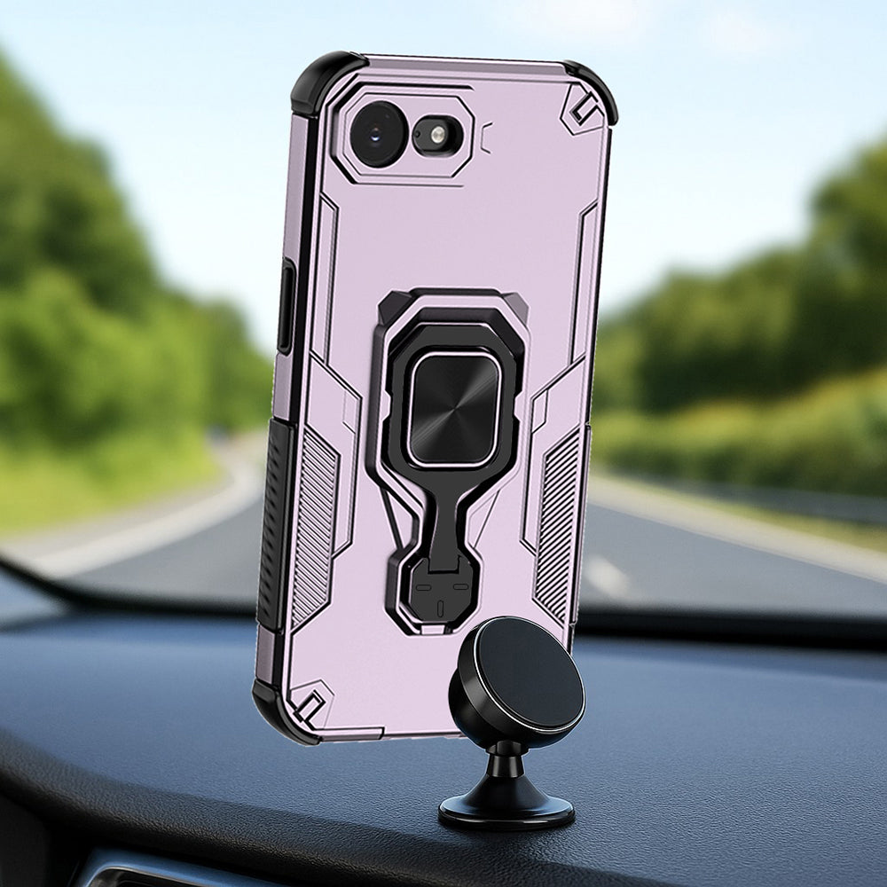 Hybrid Military Grade Armor Kickstand Rotating Ring Holder Case for Apple iPhone 16e