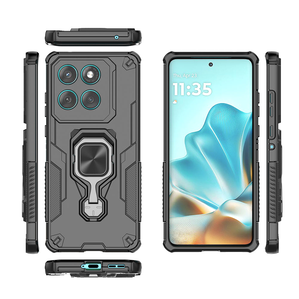 Hybrid Military Grade Armor Kickstand Rotating Ring Holder Case for Motorola Moto Edge 60 5G / Edge 60 Fusion 5G