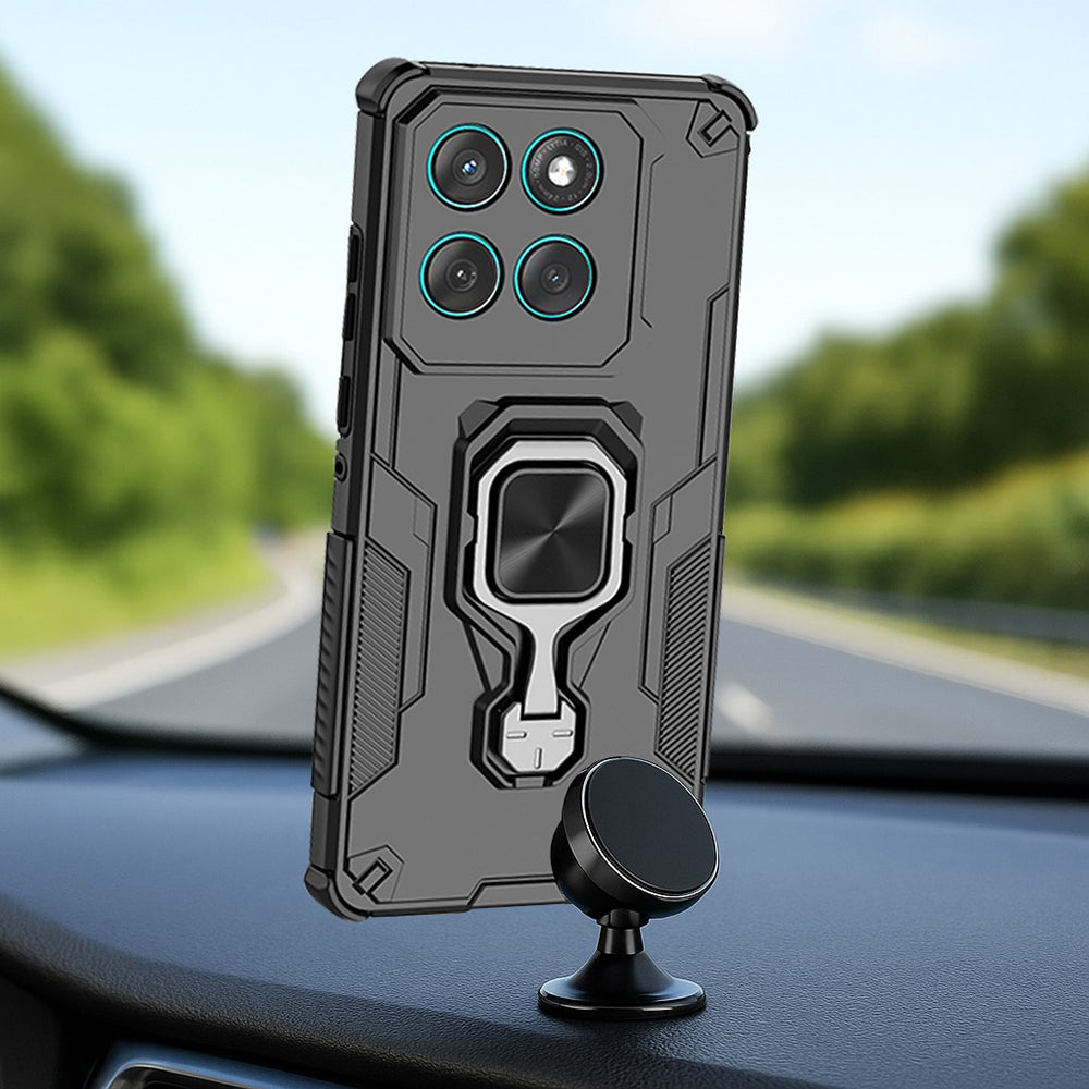 Hybrid Military Grade Armor Kickstand Rotating Ring Holder Case for Motorola Moto Edge 60 5G / Edge 60 Fusion 5G