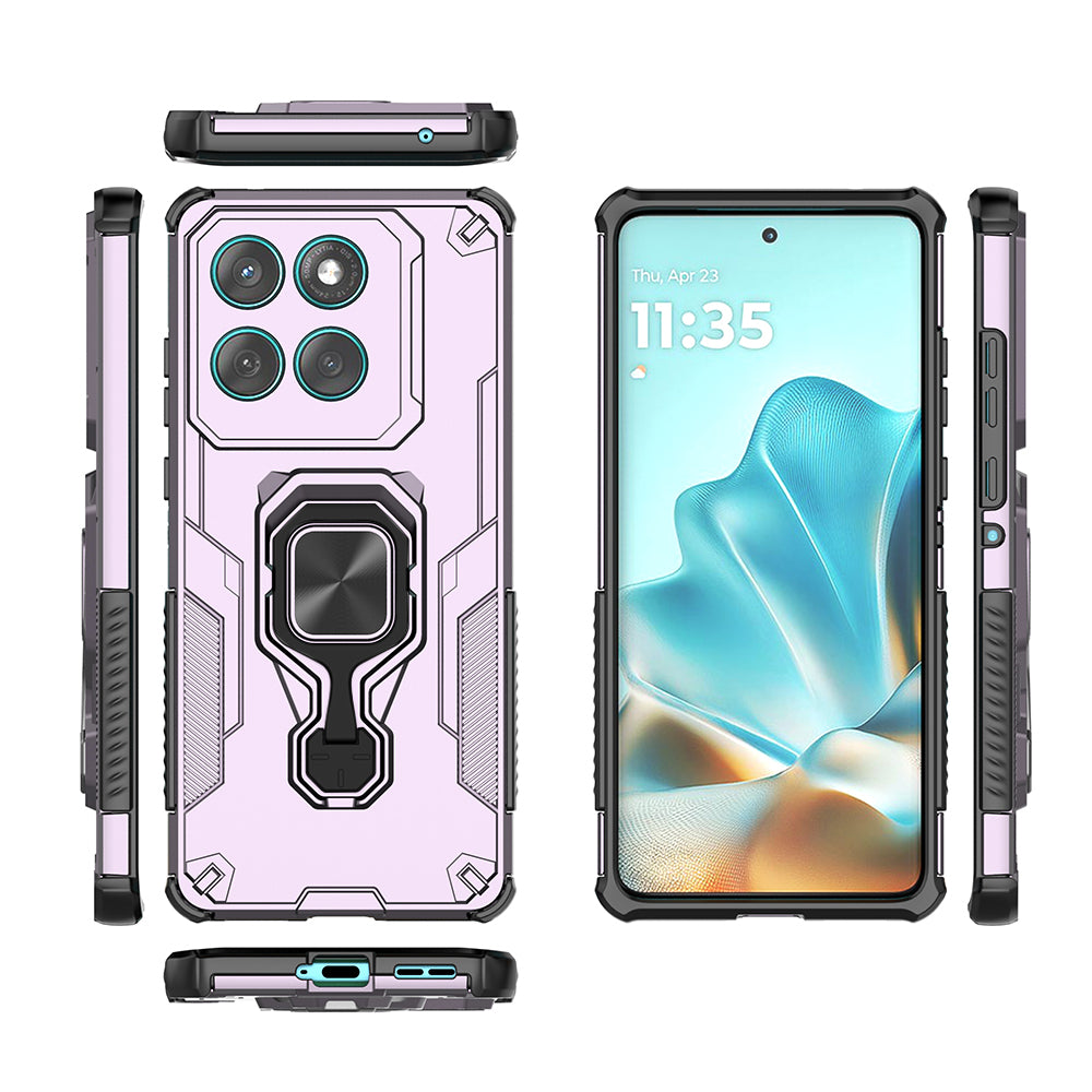 Hybrid Military Grade Armor Kickstand Rotating Ring Holder Case for Motorola Moto Edge 60 5G / Edge 60 Fusion 5G