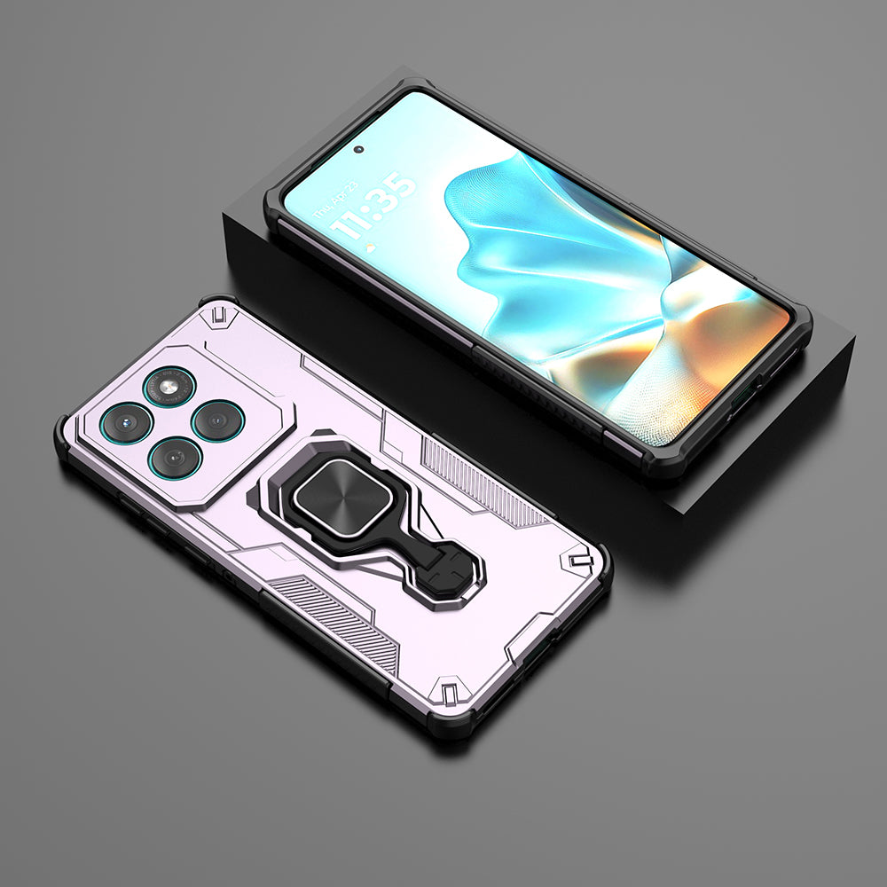 Hybrid Military Grade Armor Kickstand Rotating Ring Holder Case for Motorola Moto Edge 60 5G / Edge 60 Fusion 5G