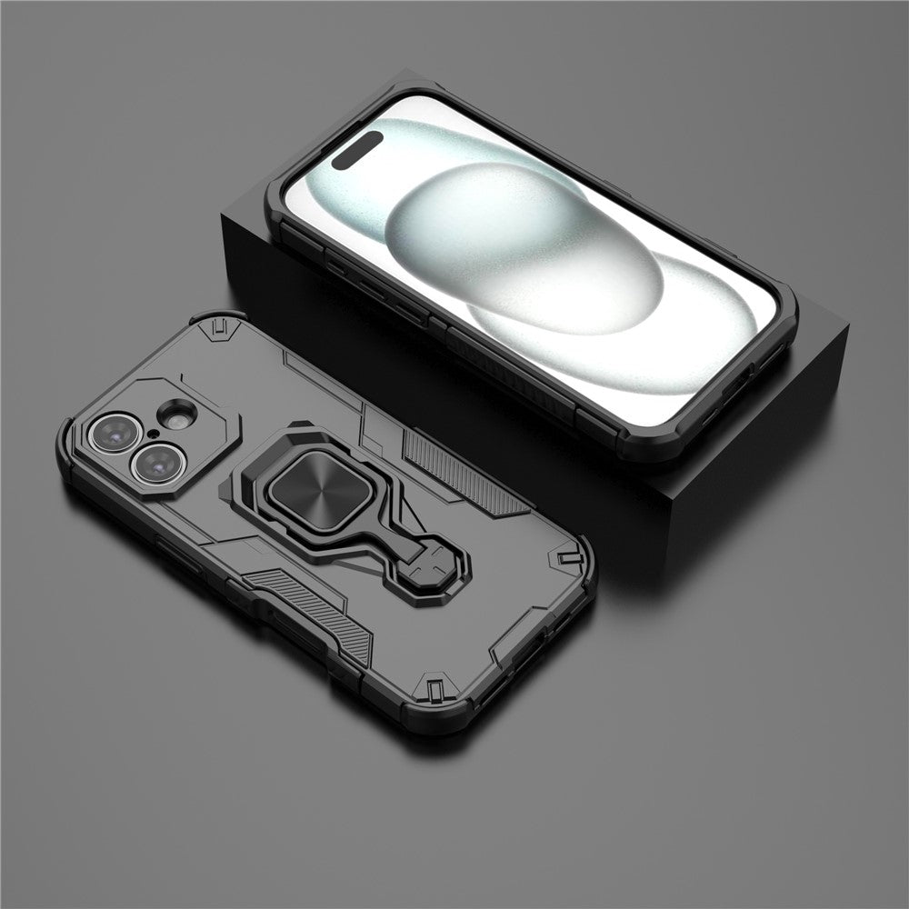 Hybrid Military Grade Armor Kickstand Rotating Ring Holder Case for Apple iPhone 17