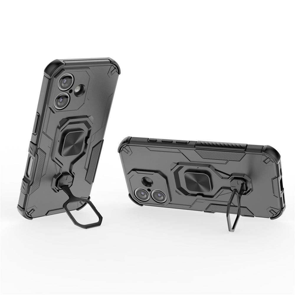 Hybrid Military Grade Armor Kickstand Rotating Ring Holder Case for Apple iPhone 17