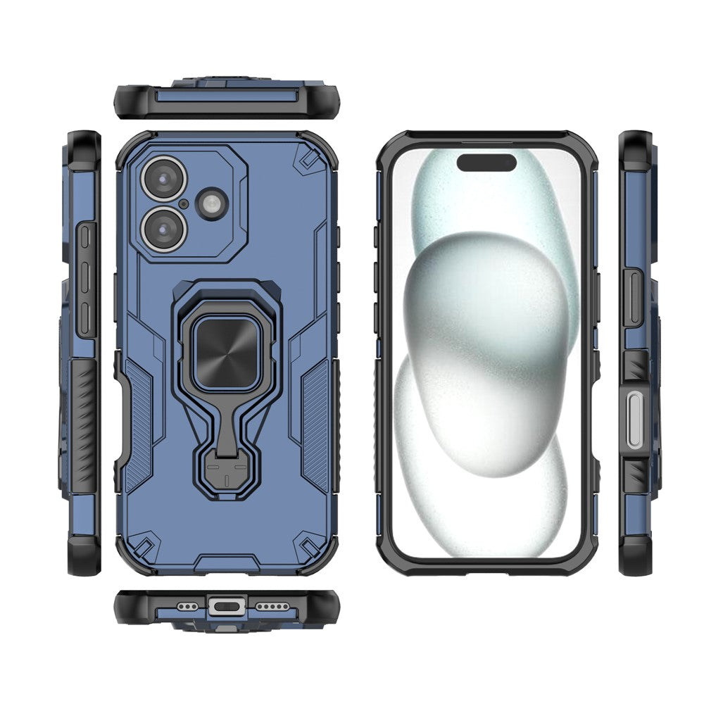 Hybrid Military Grade Armor Kickstand Rotating Ring Holder Case for Apple iPhone 17