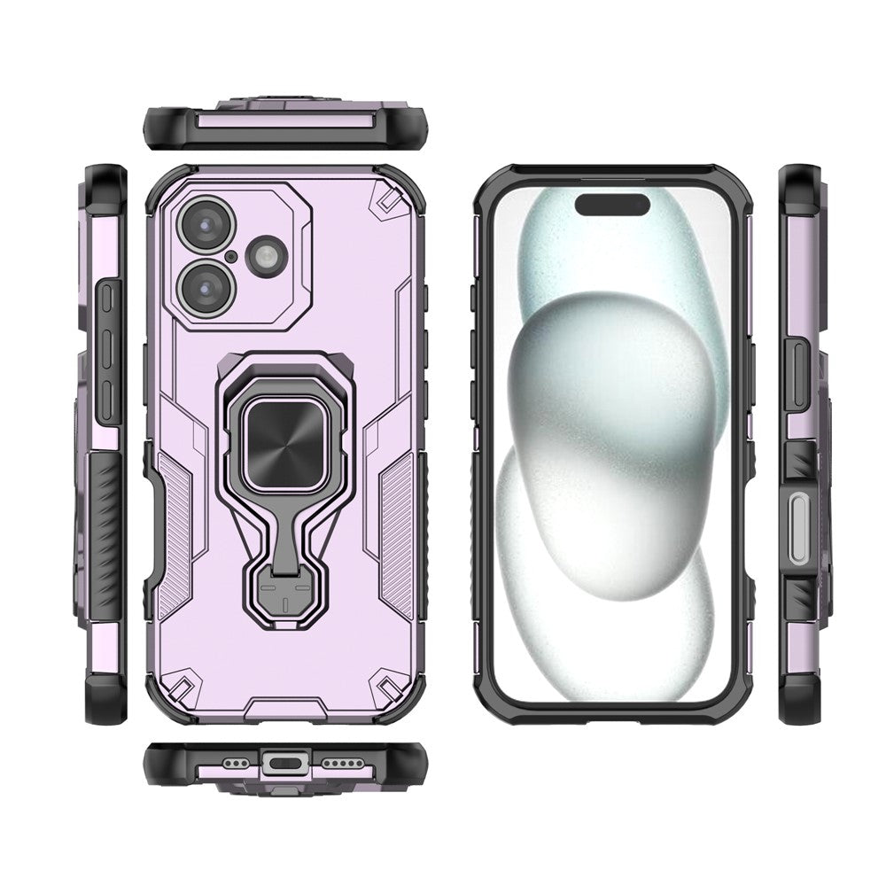 Hybrid Military Grade Armor Kickstand Rotating Ring Holder Case for Apple iPhone 17