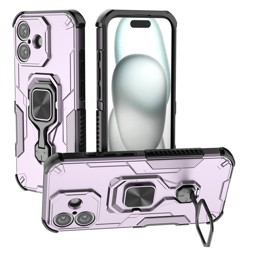 Hybrid Military Grade Armor Kickstand Rotating Ring Holder Case for Apple iPhone 17