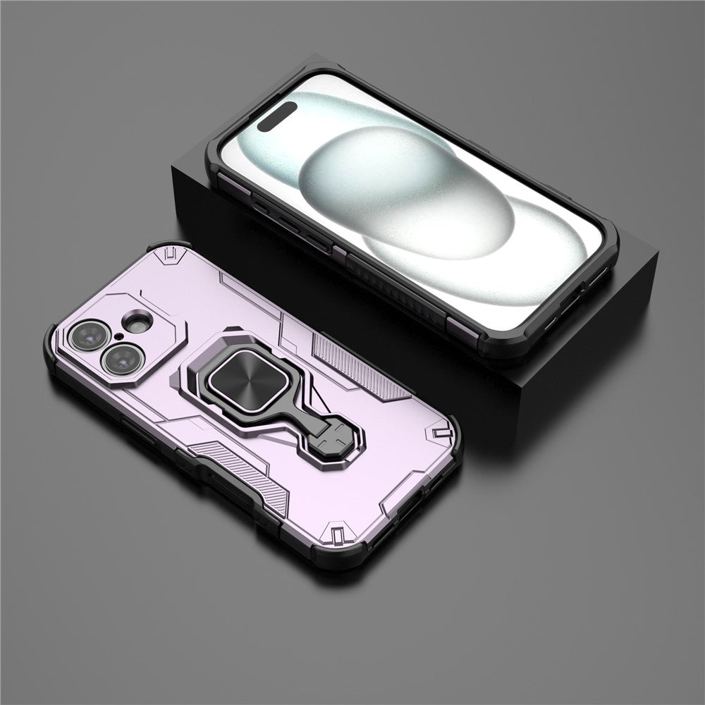 Hybrid Military Grade Armor Kickstand Rotating Ring Holder Case for Apple iPhone 17
